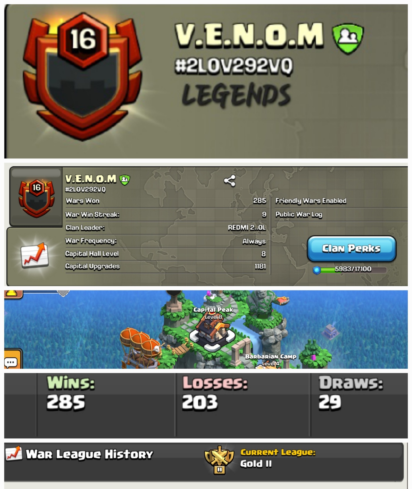 V.E.N.O.M !! LEVEL 16 !! CAPITAL PEAK 8 !! WIN 285 LOSS 203 !! BEST NAME !! GOLD 2 !! CHEAP !! AFFORDABLE !! FAST DELIVERY