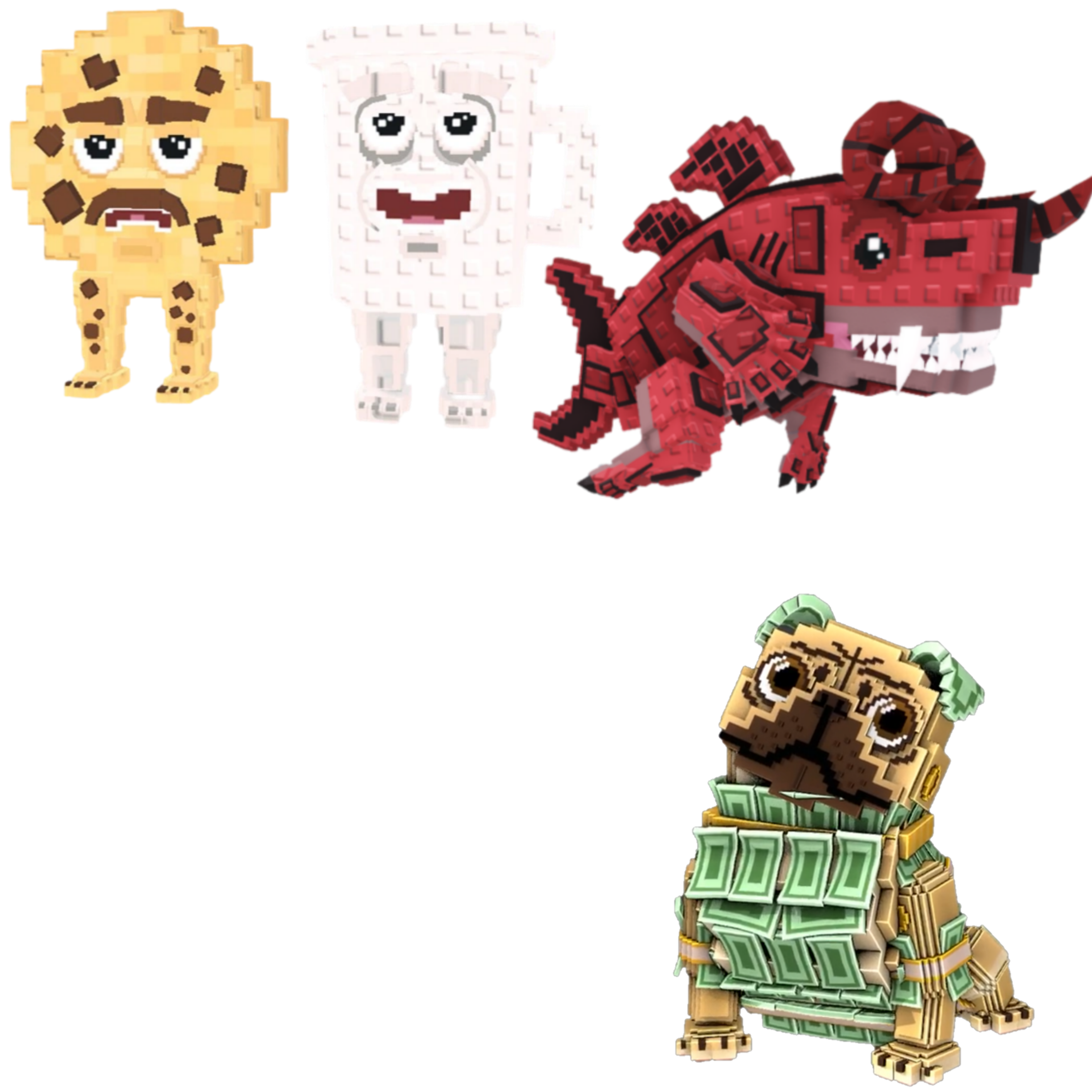 [BUNDLE] - 🥘 1x Cooki and Milki 🥘 1x Eviledon 🥘 1x Money Money Puggy