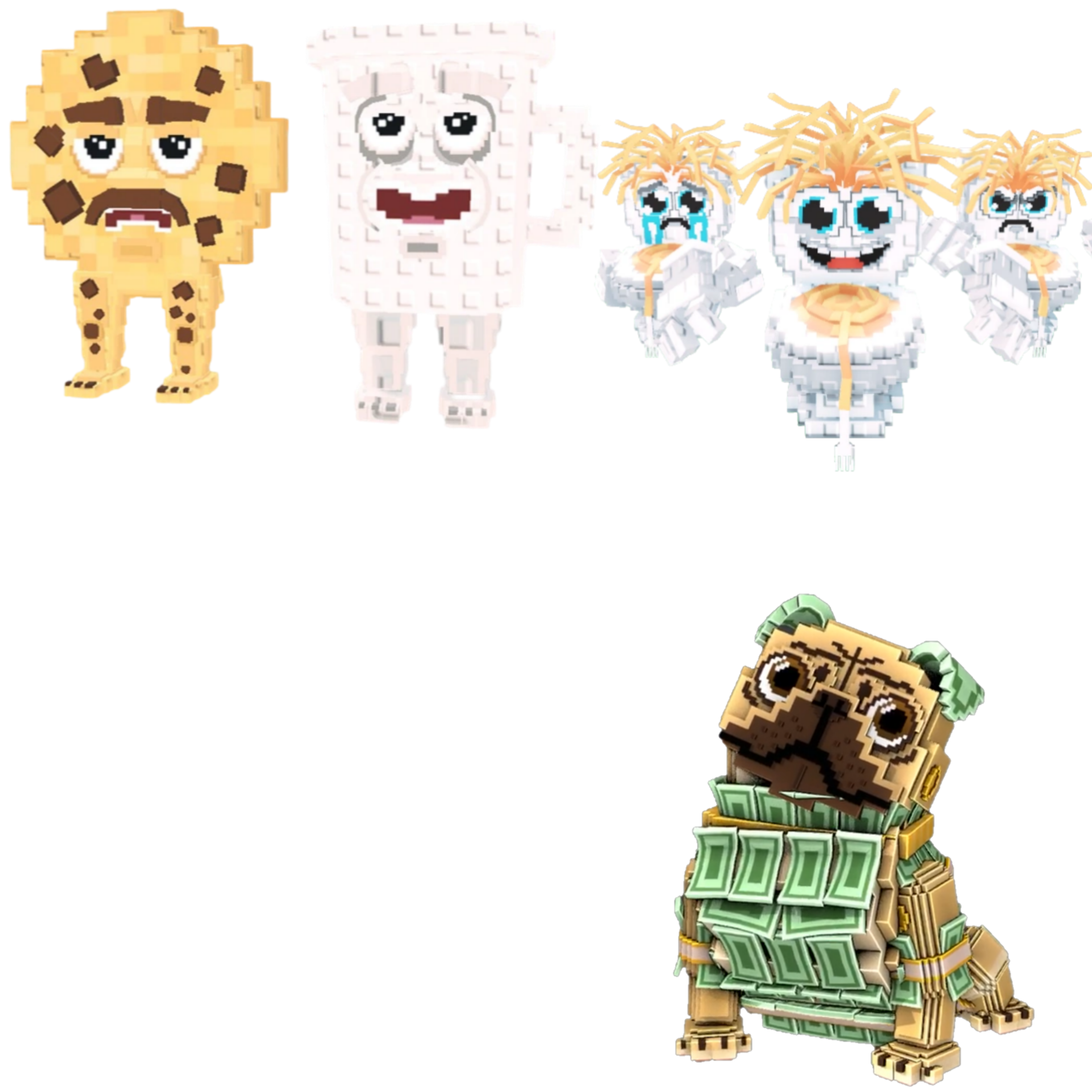 [BUNDLE] - 🥫 1x Cooki and Milki 🥫 1x Los Spaghettis 🥫 1x Money Money Puggy