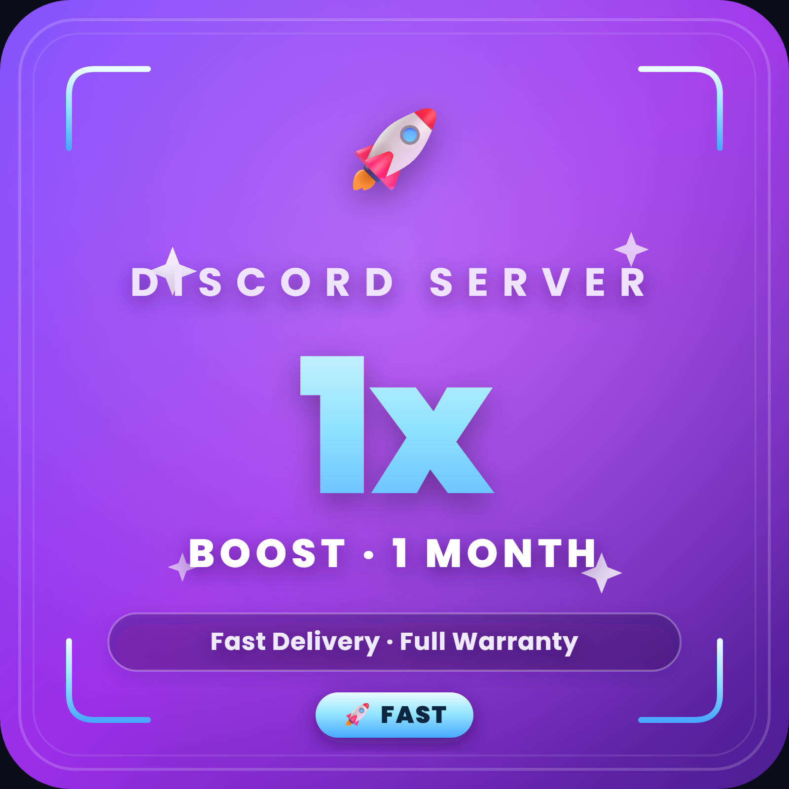 Discord Server Boost 🚀 1x Boost | 1 Month | Full Warranty | Fast