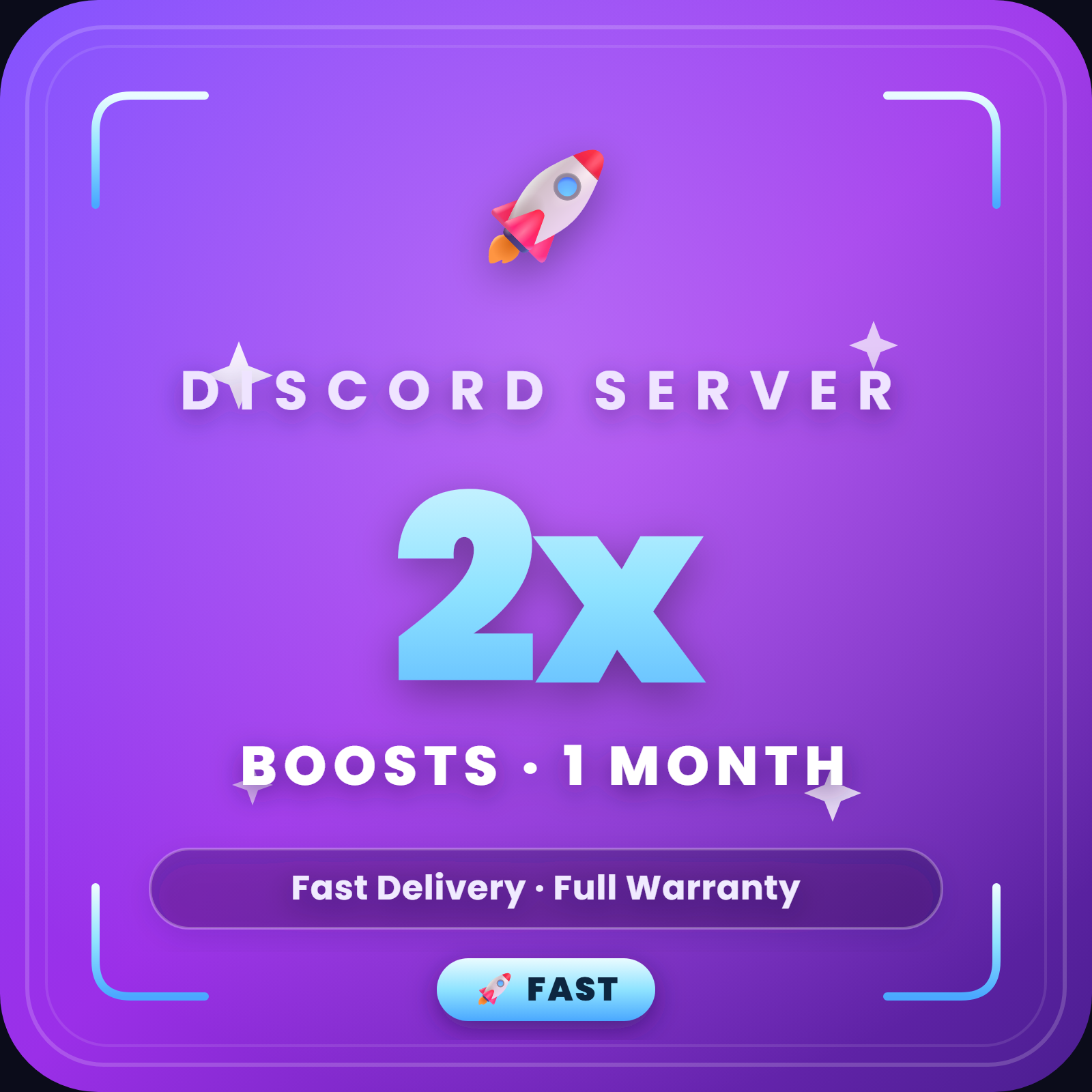 Discord 2x Server Boosts 🚀 | 1 Month | Warranty | Fast Delivery