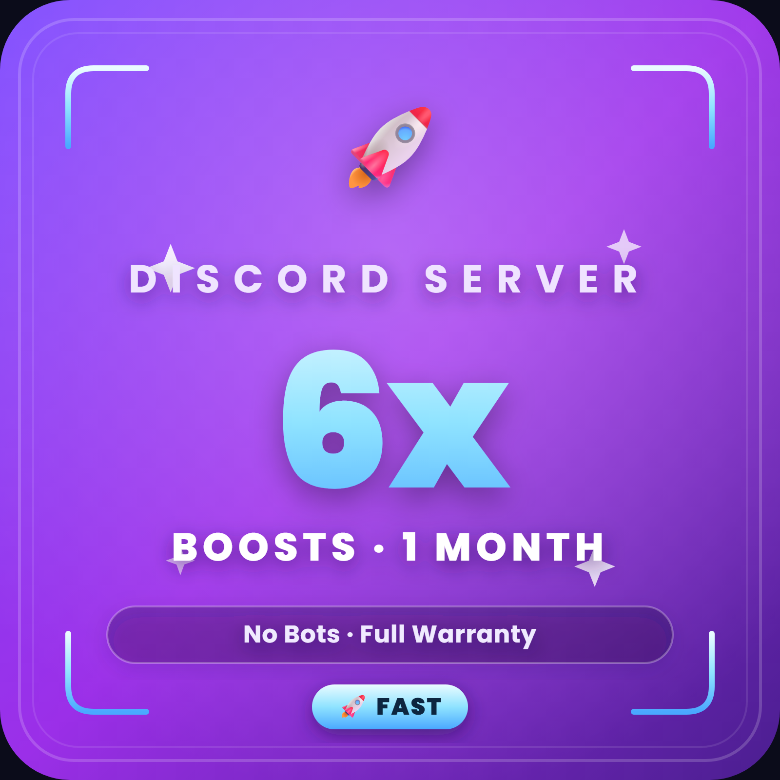 Discord 6x Server Boosts 🚀 | 1 Month | No Bots | Warranty