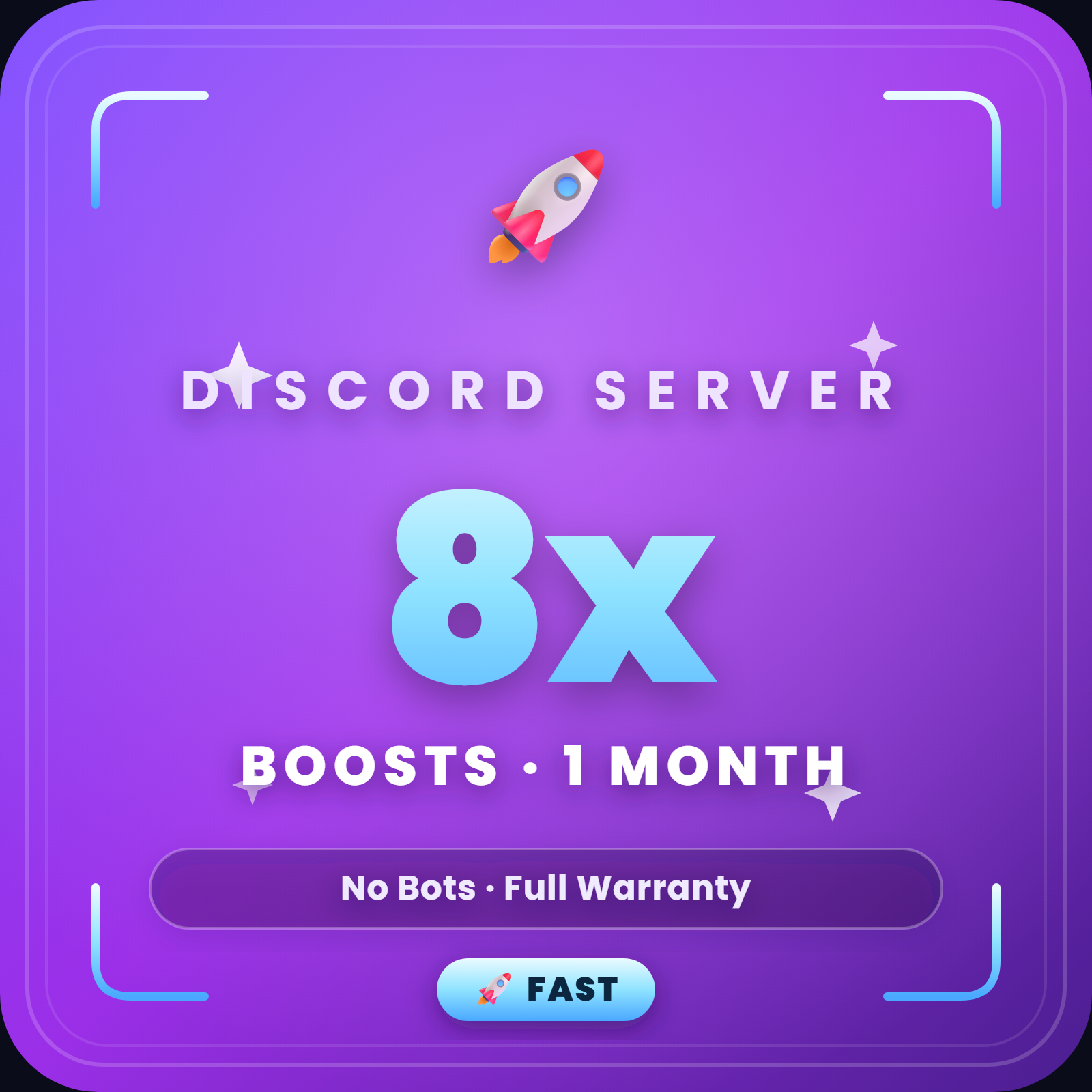Discord 8x Server Boosts 🚀 | 1 Month | No Bots | Full Warranty