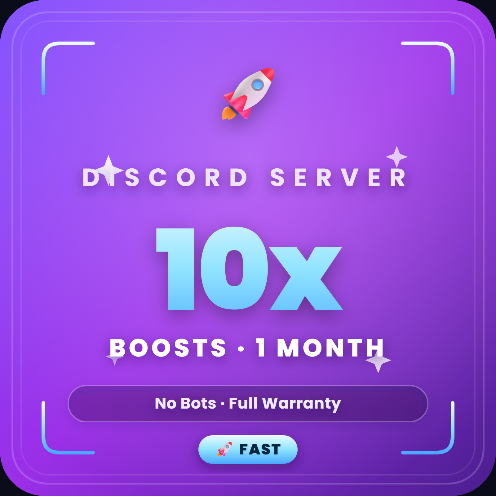 Discord 10x Server Boosts 🚀 | 1 Month | No Bots | Warranty