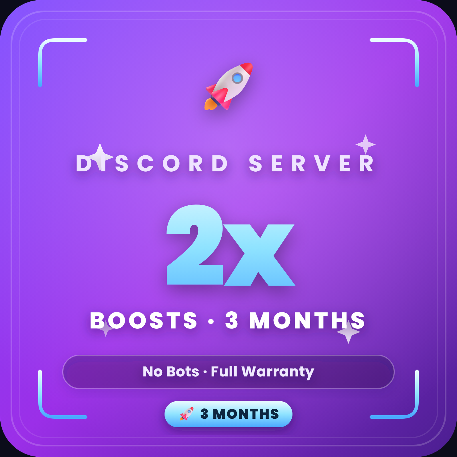 Discord 2x Server Boosts 🚀 | 3 Months | No Bots | Warranty