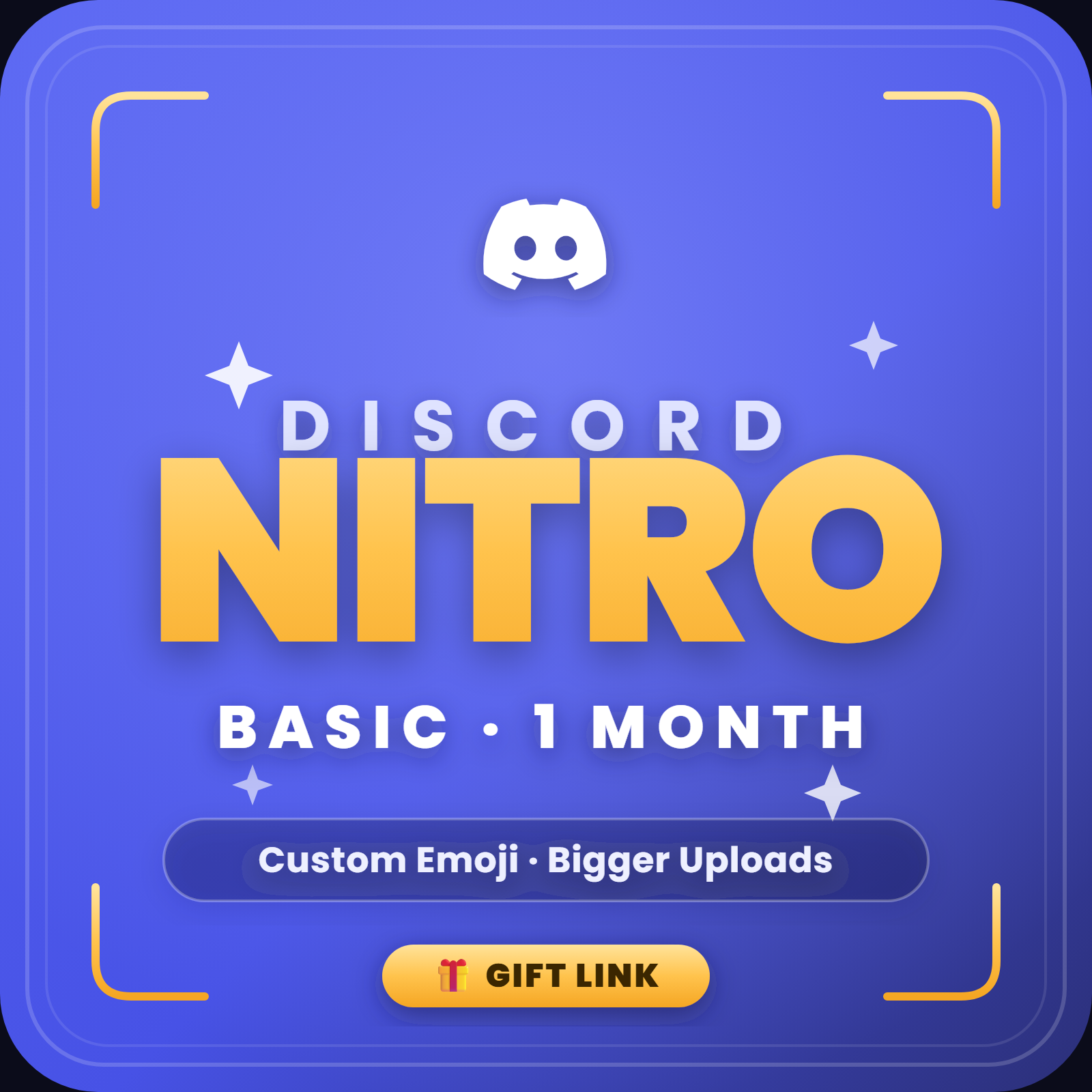 Discord Nitro Basic 🎁 | 1 Month | Custom Emoji + Bigger Uploads