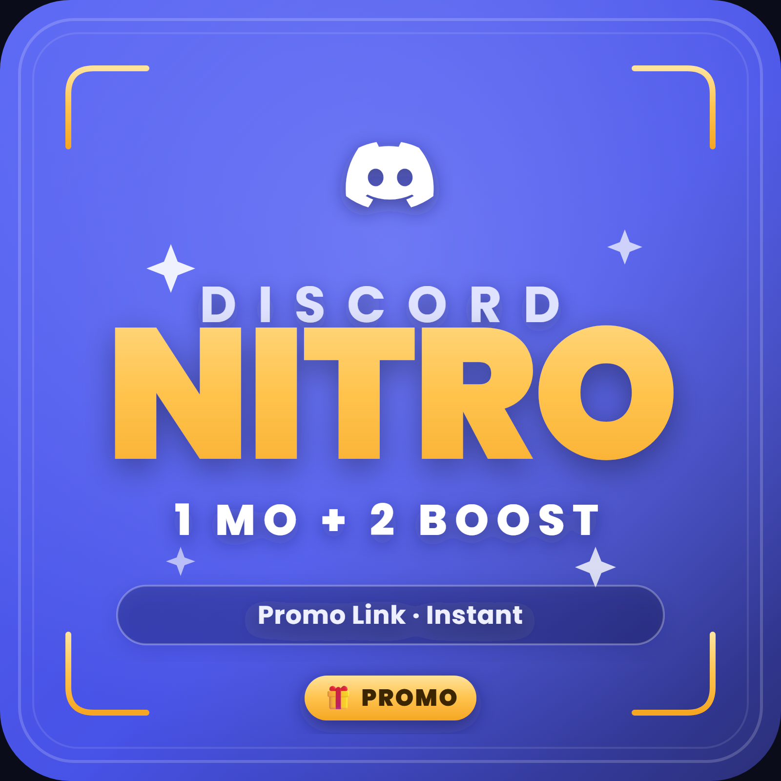 Discord Nitro 1 Month + 2 Boosts 🎁 | Promo Link | Instant