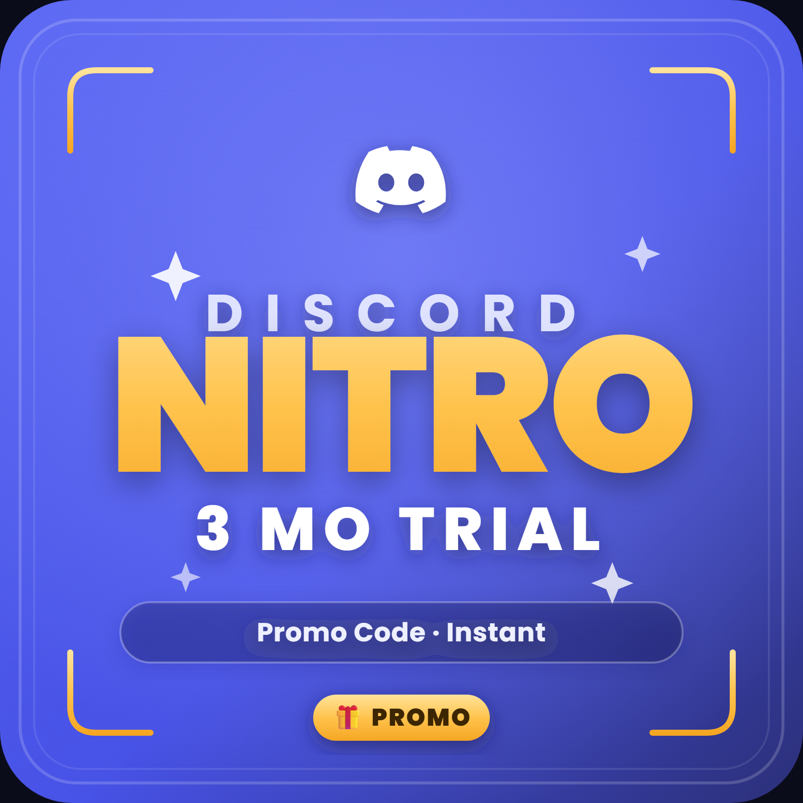 Discord Nitro 3 Months Trial + 2 Boosts 🎁 | Promo Code | Instant