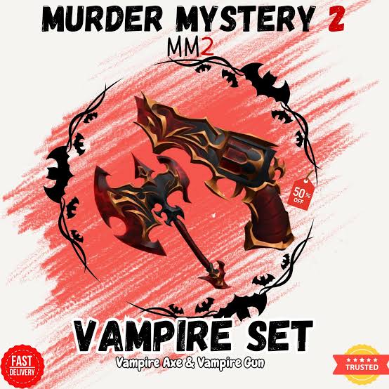 Vampire's Set ( Vampire's Axe & Vampire's Gun ) | Murder Mystery 2 - Roblox
