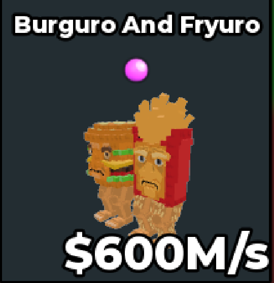 Burguro and Fryuro 🔥 600 M/s Gum Trait 🔥 Fast Delivery 🚀 Steal a Brainrot 🚀Secret 😉