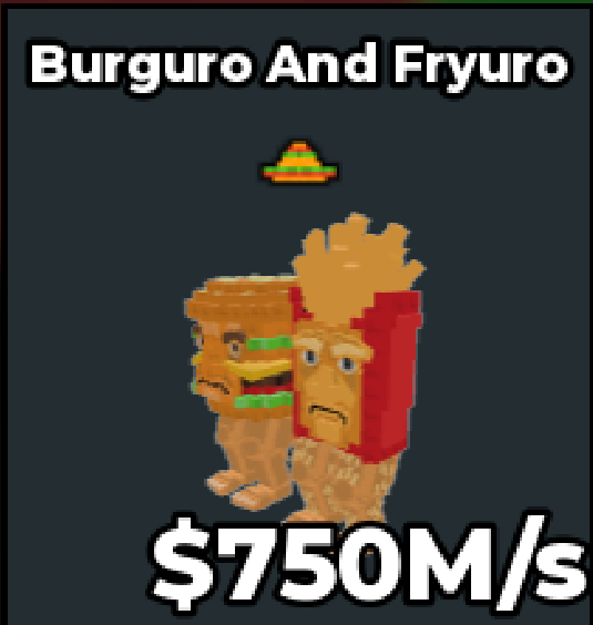 Burguro and Fryuro 🔥 750 M/s 1 Trait 🔥 Fast Delivery 🚀 Steal a Brainrot 🚀Secret 😉