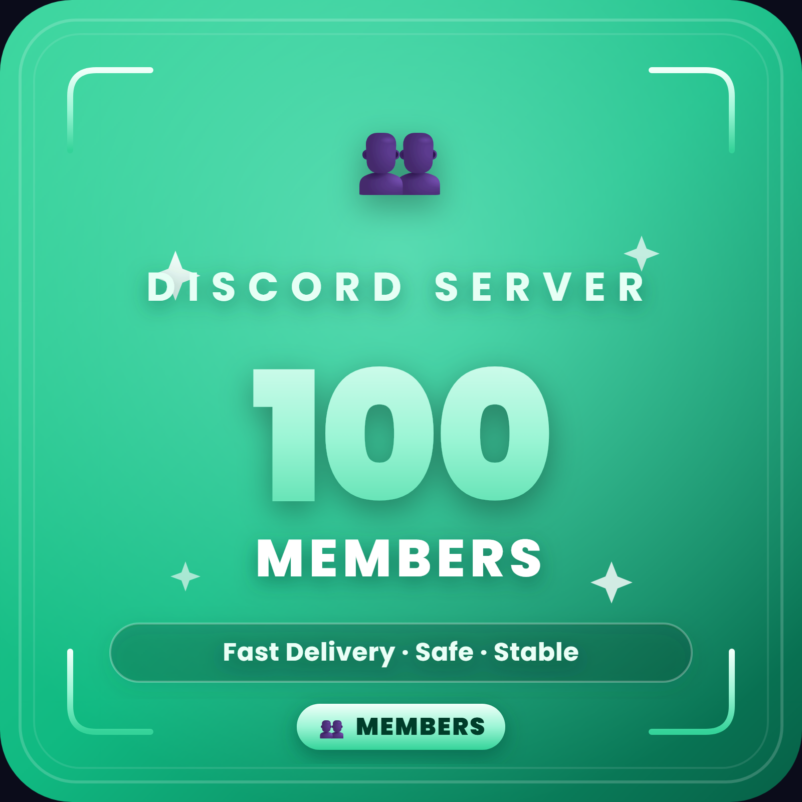 100 Discord Server Members 👥 | Fast Delivery | Safe & Stable