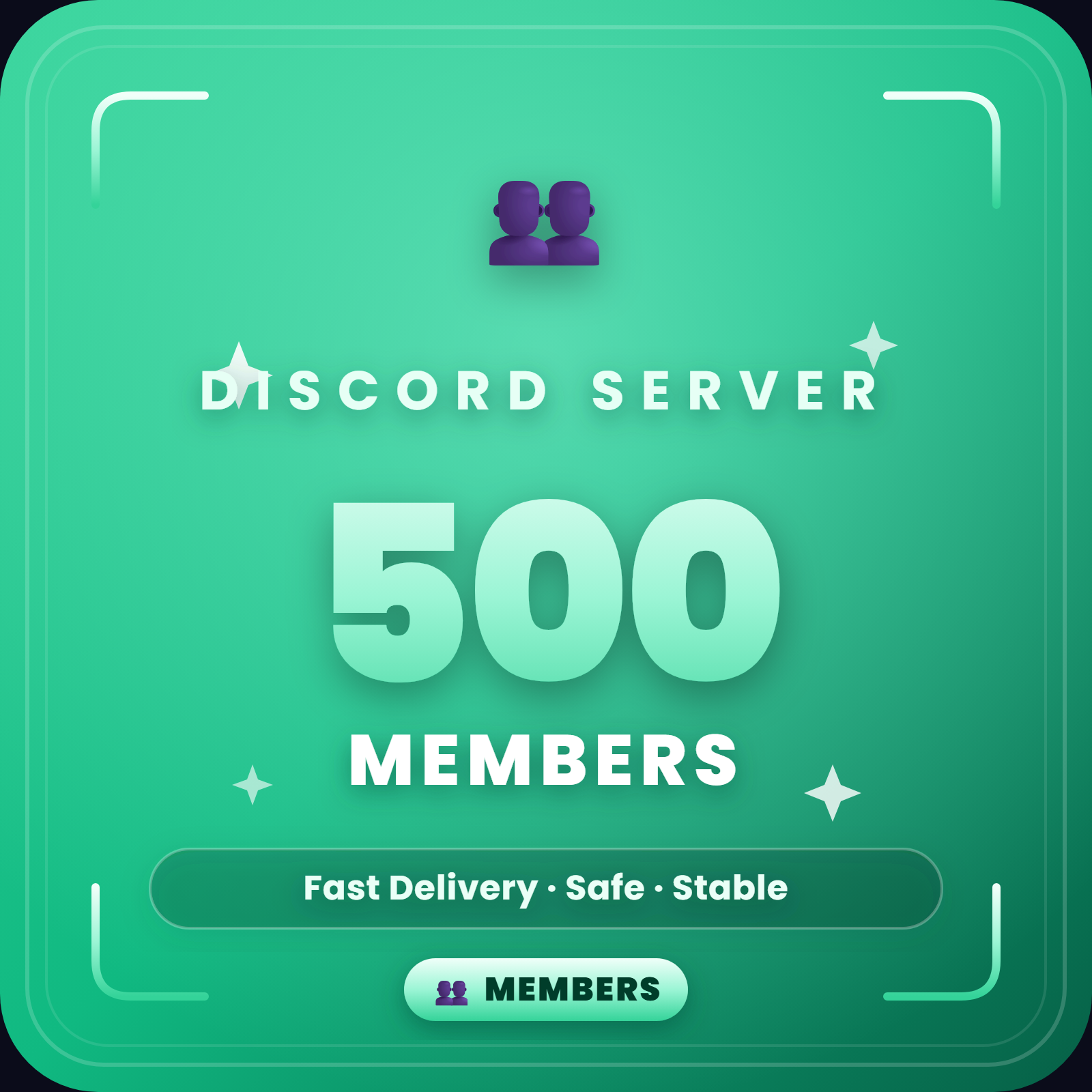 500 Discord Server Members 👥 | Fast Delivery | Safe & Stable