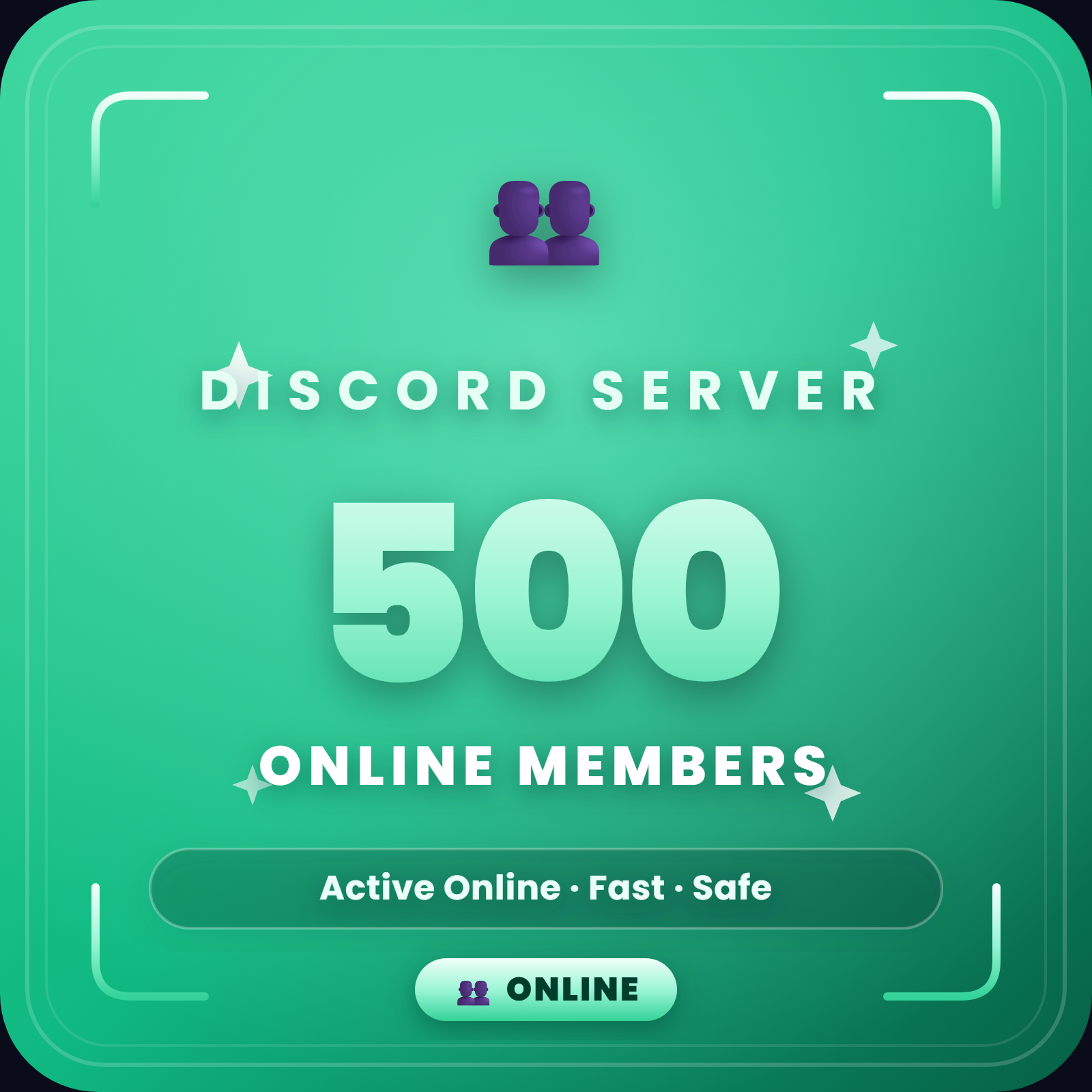 500 Online Discord Members 👥 | Active Online | Fast & Safe