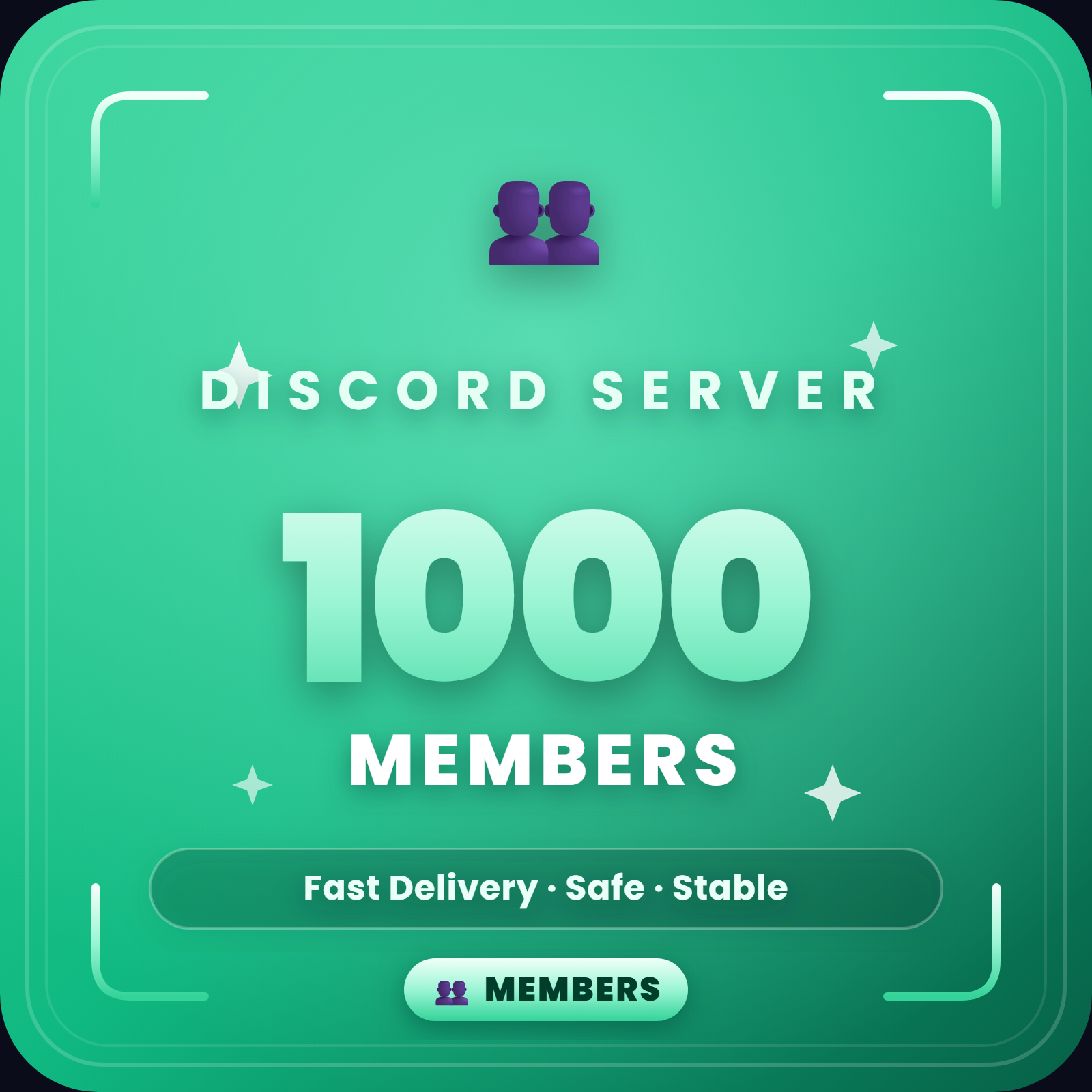 1000 Discord Server Members 👥 | Fast Delivery | Safe & Stable