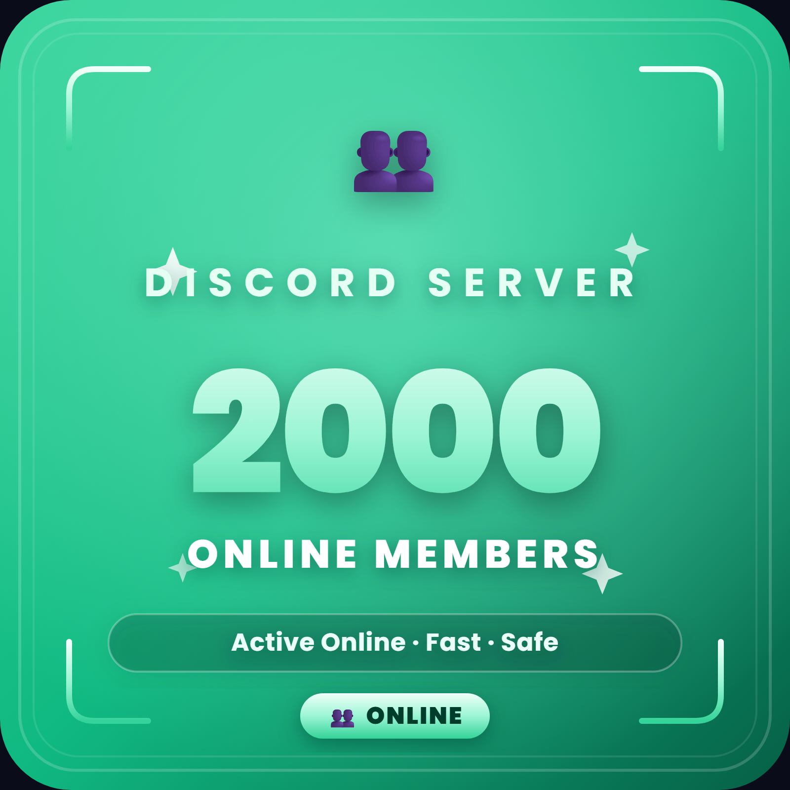 2000 Online Discord Members 👥 | Active Online | Fast & Safe