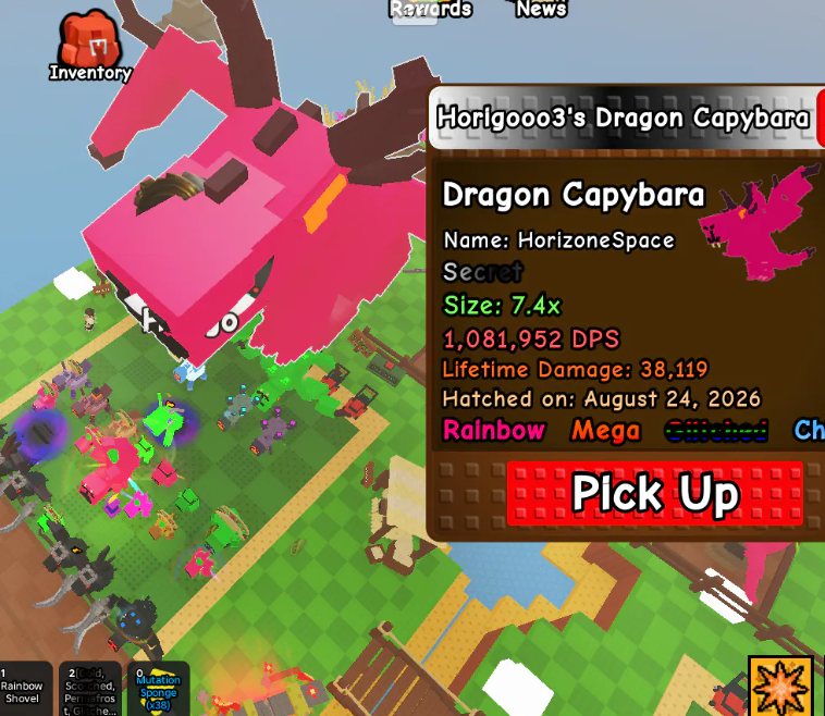 ( Size 9.9x ) 1.6M DPs Rainbow Mega Dragon Capybara #yudi