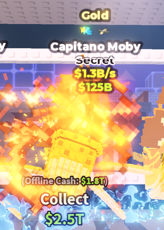 🍔NO TACO🍔 GOLD Capitano Moby 💵 1.3B/s 💵 Glitched + Explosive Traits ⭐ YOU GET THE ONE IN PICTURE ✅ 500+ Orders ✅ TOP SELLER ✅ GamerTagz