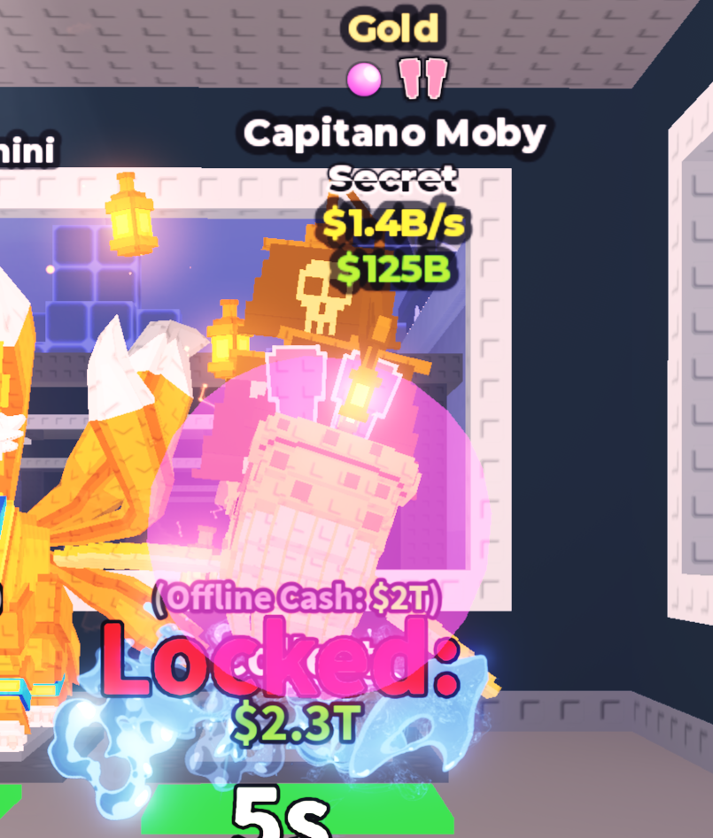 🍔NO TACO🍔 GOLD Capitano Moby 💵 1.4B/s 💵 Bubblegum + Bunny Ears Traits ⭐ YOU GET THE ONE IN PICTURE ✅ 500+ Orders ✅ TOP SELLER ✅ GamerTagz