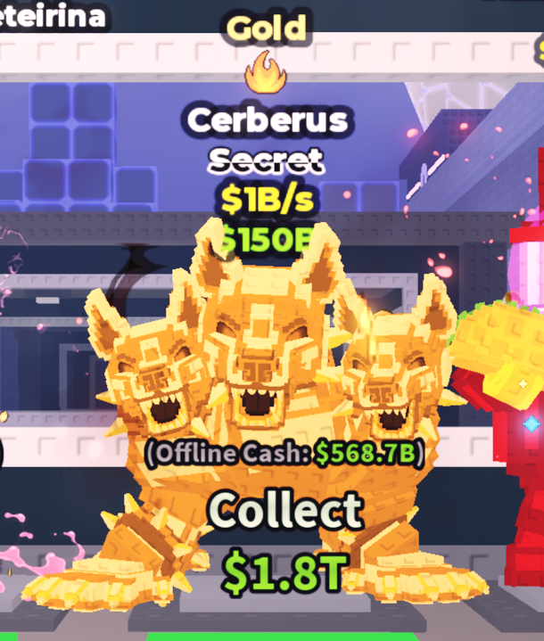 🍔NO TACO🍔 GOLD Cerberus 💵 1B/s 💵 Fire Trait ⭐ YOU GET THE ONE IN PICTURE ✅ 500+ Orders ✅ TOP SELLER ✅ GamerTagz
