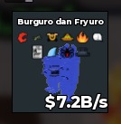 BS8578 Rainbow Burguro And Fryuro 7.2B/s | 10 Crazy Traits Cool And Crazy With Limited Bee Trait | Cheap And fast Delivery