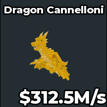 Dragon cannelloni Gold 312.5M/s | Steal a brainrot