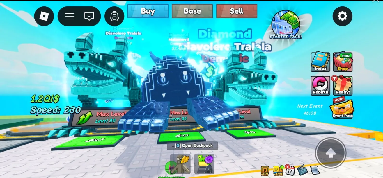3X SUPER OP BRAINROT💀 DEMONIC + DIAMOND (3) MAX LEVEL