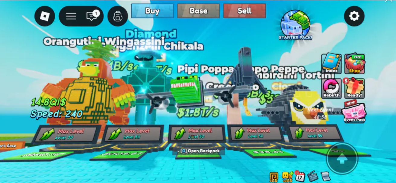 5X CLOUD BRAINROT (COMPLATE) FOR INDEX | GET BLOCK HEAD AND COOL BASE