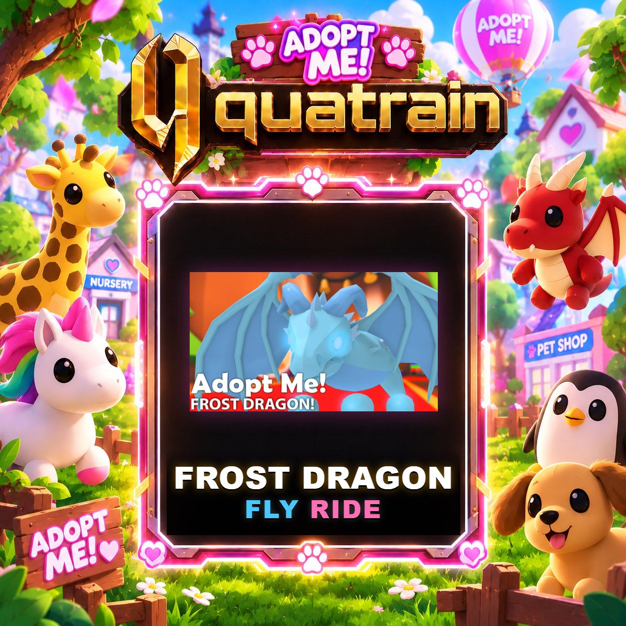 [Legendary] ❄️ 🐉 FR Frost Dragon 🐉 ❄️ Super Speedy | Adopt Me 🐕