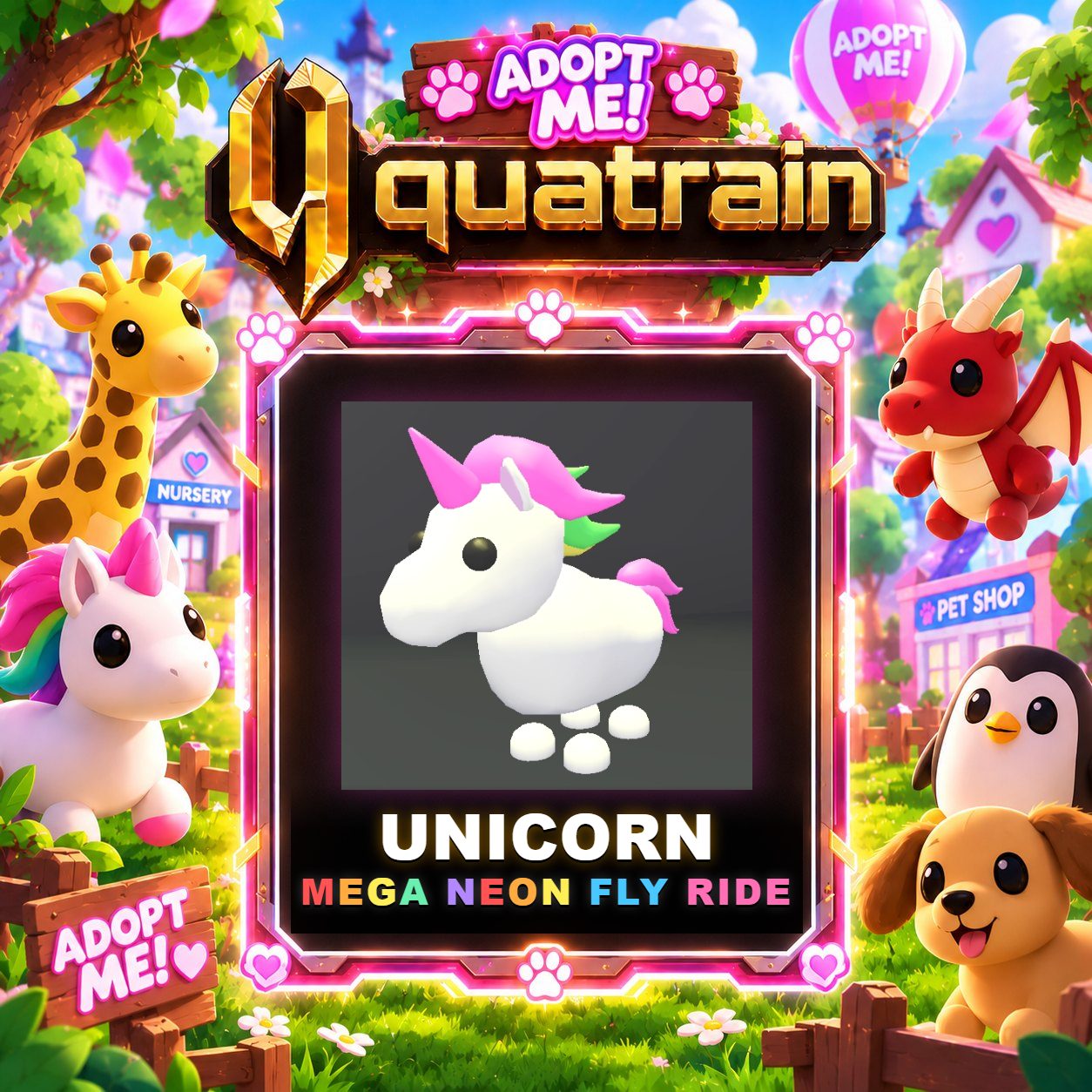 [Legendary] 🟣 🦄 MFR Unicorn 🦄 🟣 Super Speedy | Adopt Me 🐕