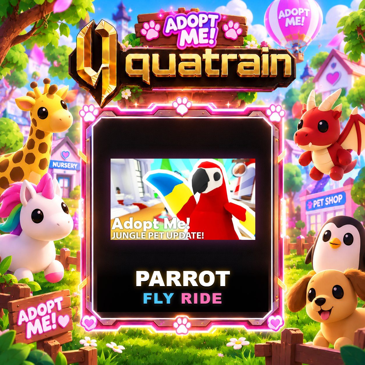 [Legendary] 🔴 🦜 FR Parrot 🦜 🔴 Super Speedy | Adopt Me 🐕