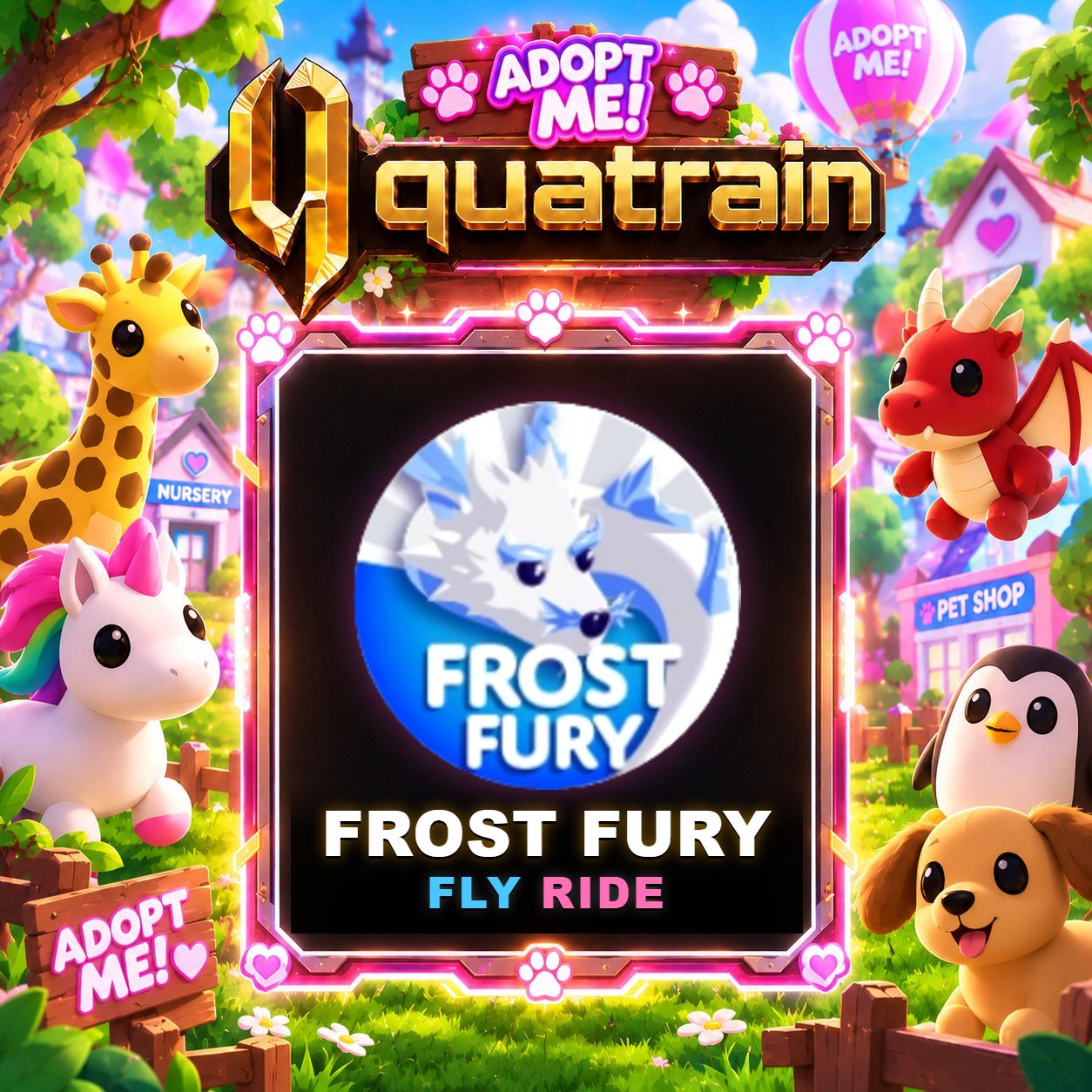 [Legendary]  ❄️ 🦎 FR Frost Fury 🦎 ❄️ Super Speedy | Adopt Me 🐕