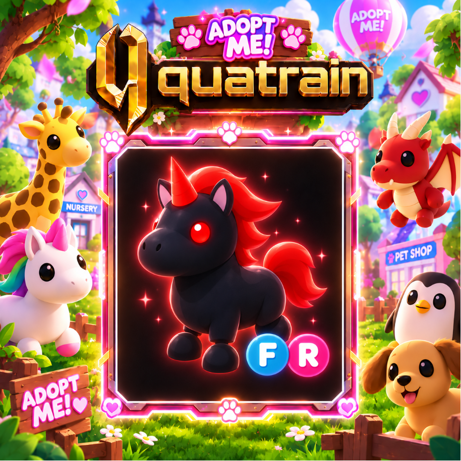 [Legendary] 🖤😈 FR Evil Unicorn 😈🖤 Super Speedy | Adopt Me 🐕
