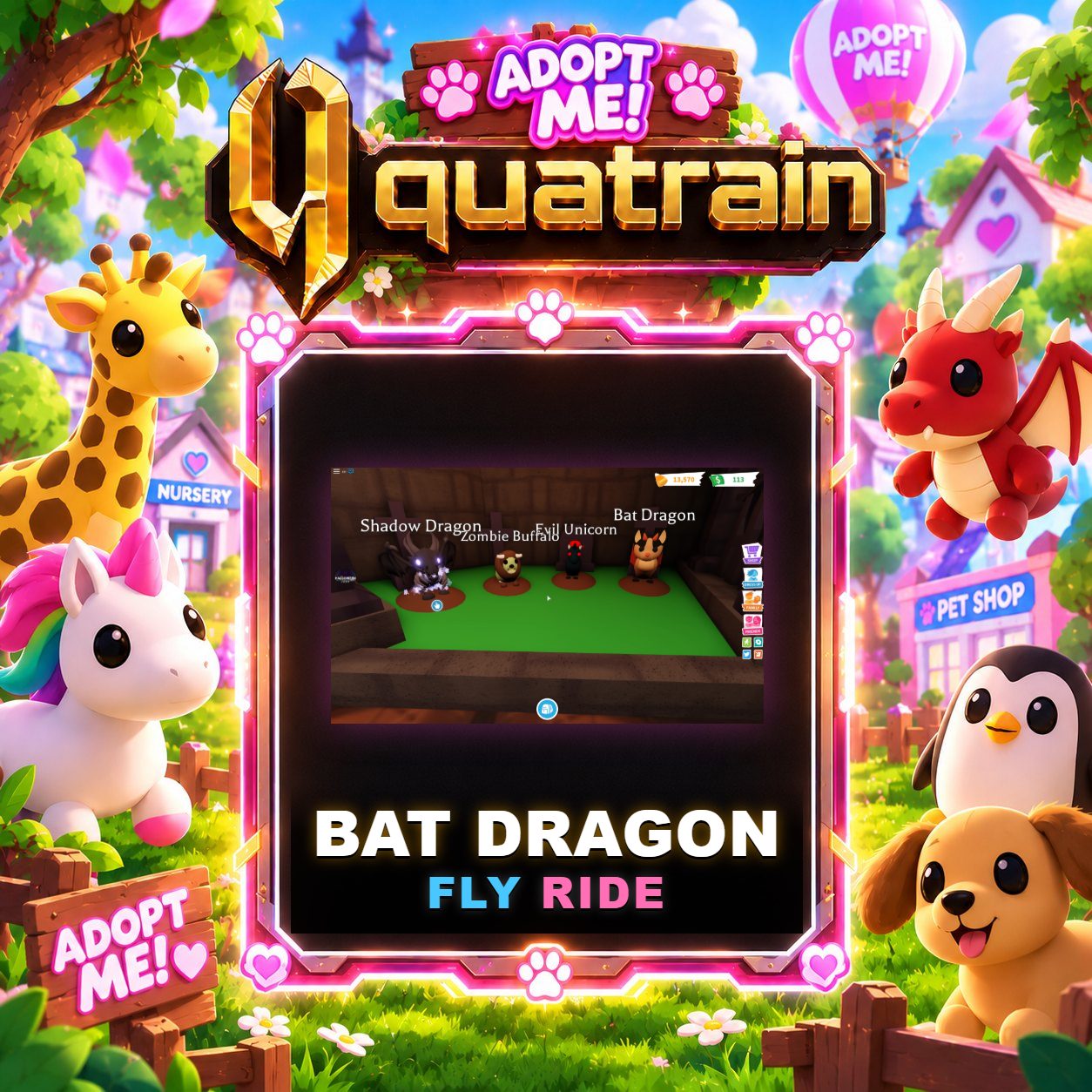 [Legendary] 🦇🐉 FR Bat Dragon 🐉🦇 Super Speedy | Adopt Me 🐕