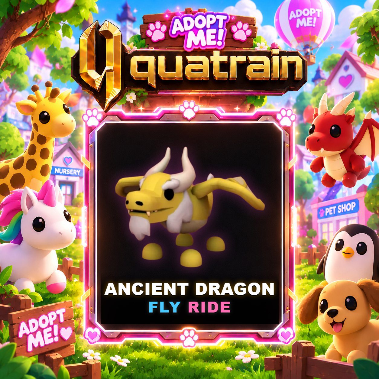 [Legendary] 🐉🛕 FR Ancient Dragon 🦉🐉 Super Speedy | Adopt Me 🐕