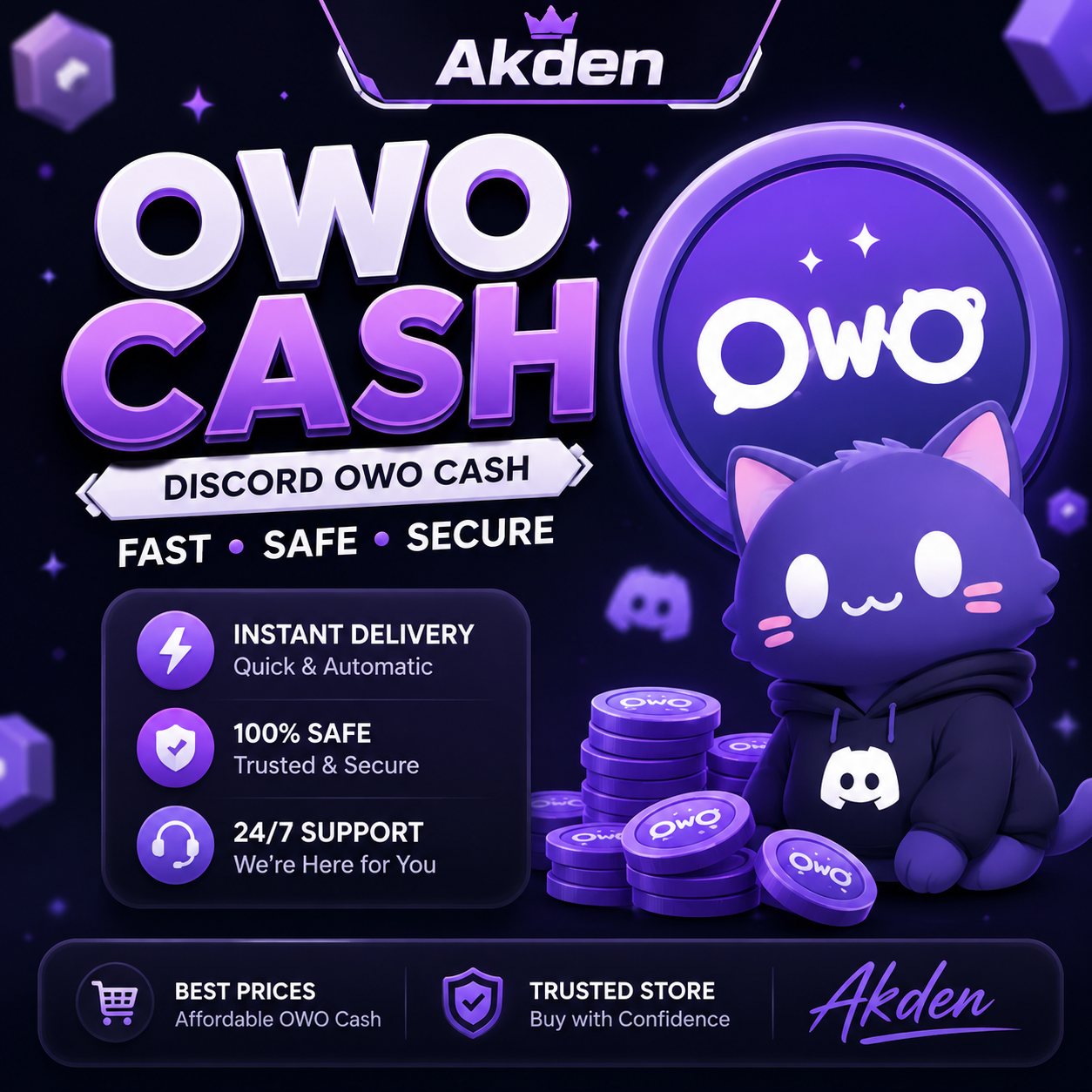 200x 💸OwO Cash💸0.5$ = 10k