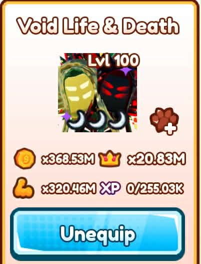 Saber Simulator Void Life & Death LVL 100