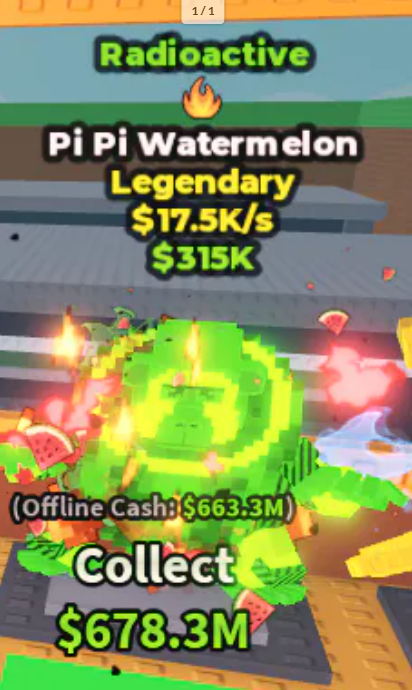 Pi Pi Watermelon RADIOACTIVE 1 TRAITS FIRE