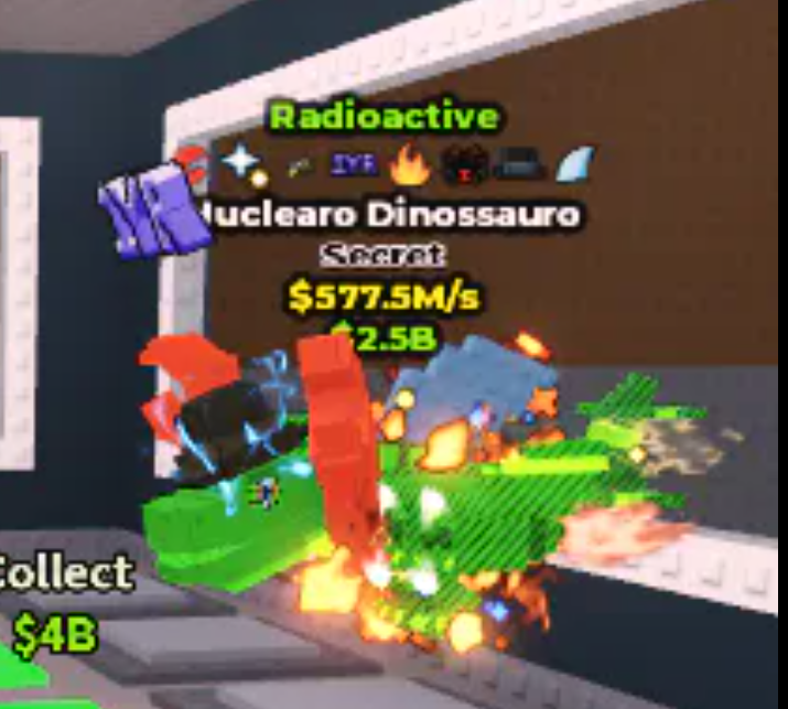uclearo Dinossauro RADIOACTIVE 577.50M/s RARE TRAITS
