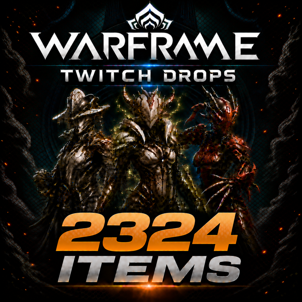 👑[2324 Items] 6x Tauforged Archon Shard + 2x Archon Shard + 36x Forma + 1.75M Credits + 7x Warframes + 4x Weapons and more! | Twitch Drops | Fast Delivery⚡