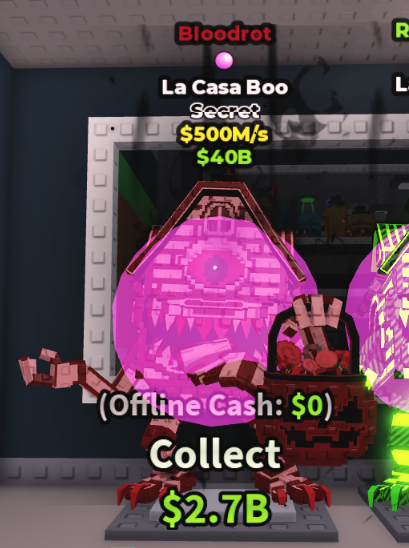 BLOODROT LA CASA BOO 500M/S (BUBBLEGUM) – STEAL A BRAINROT – FAST DELIVERY & TRUSTED
