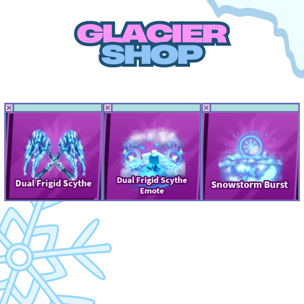 Dual Frigid Scythe + Explosion + Emote ( Limited Set )