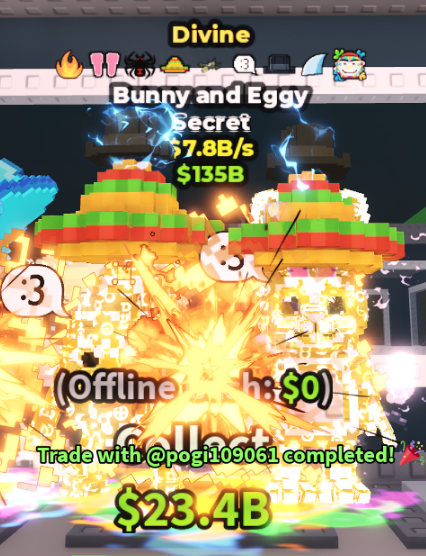 DIVINE BUNNY AND EGGY 7.8B/S (BUNNY + 8 TRAITS) – STEAL A BRAINROT – FAST DELIVERY & TRUSTED #L3ZV9C