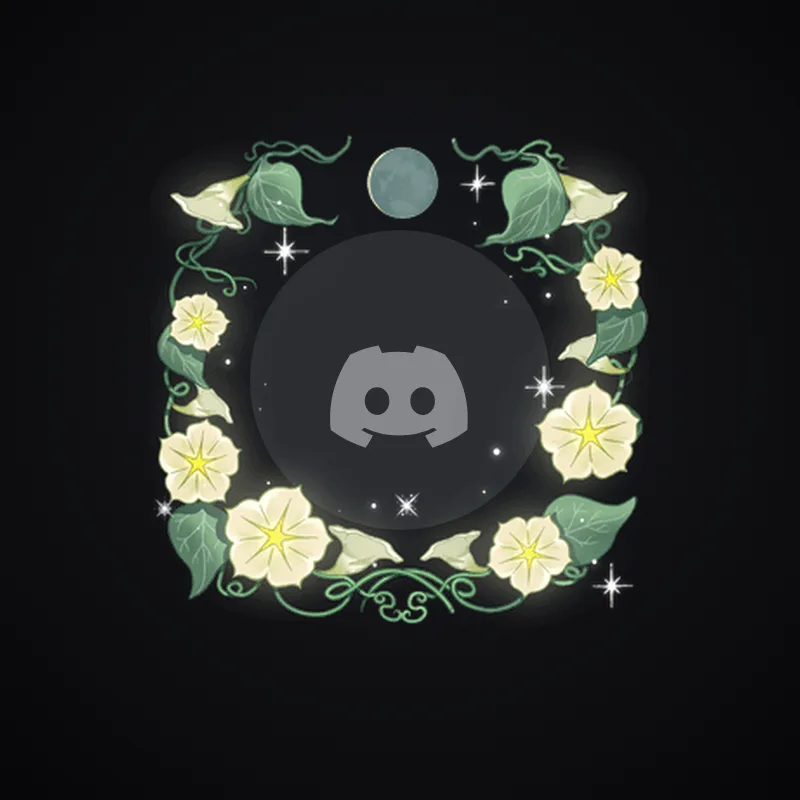 Discord Moonflowers Avatar Decoration 🎁 | Gift Link | Instant & Safe