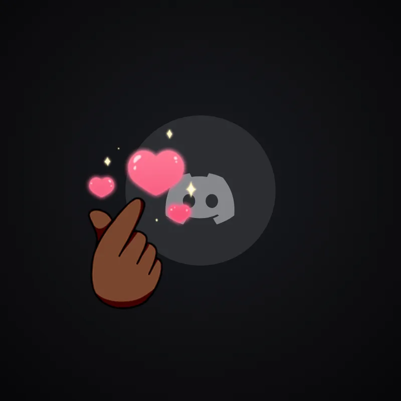 Discord K-Heart (Dark) Avatar Decoration 🎁 | Gift Link | Instant & Safe
