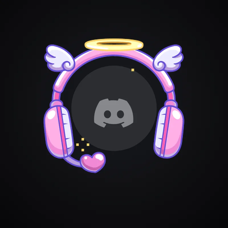 Discord Angel Headphones Avatar Decoration 🎁 | Gift Link | Instant & Safe