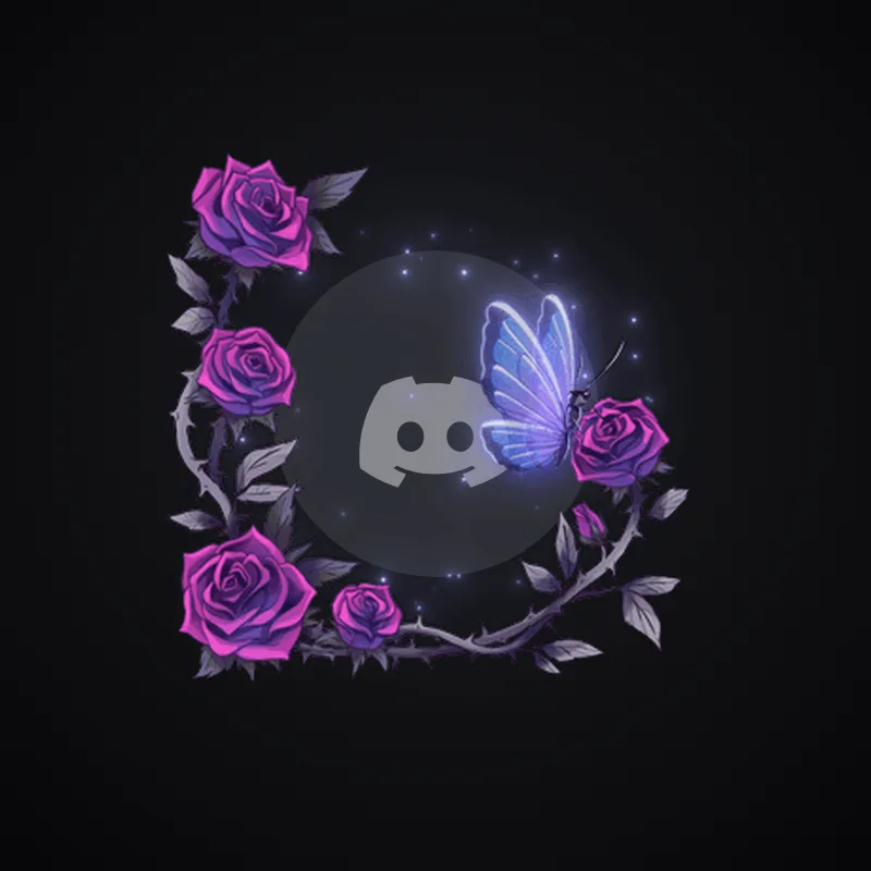 Discord Dark Roses (Nightshade) Avatar Decoration 🎁 | Gift Link | Instant & Safe