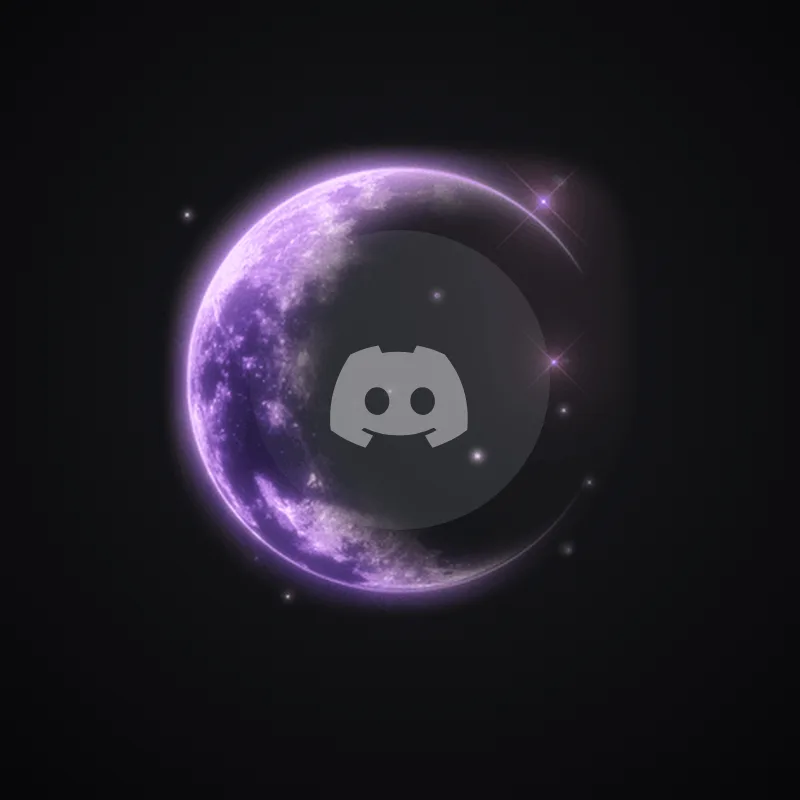 Discord Moon (Amethyst) Avatar Decoration 🎁 | Gift Link | Instant & Safe