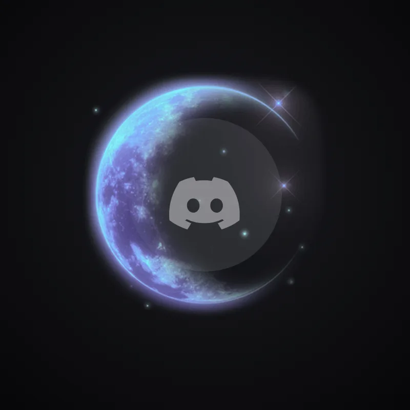 Discord Moon (Blue) Avatar Decoration 🎁 | Gift Link | Instant & Safe
