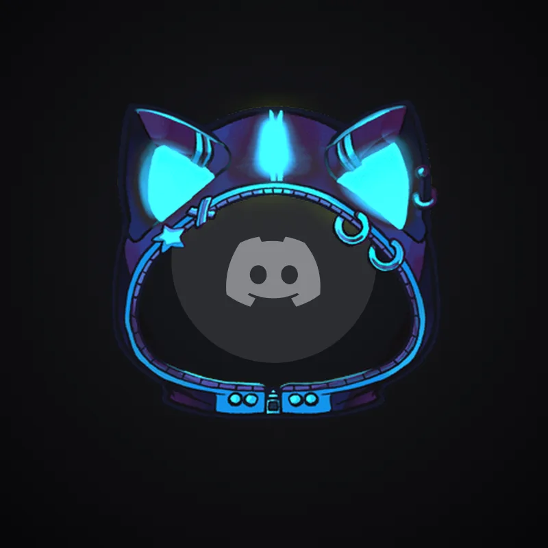 Discord Neon Cat Hoodie (Blue) Avatar Decoration 🎁 | Gift Link | Instant & Safe